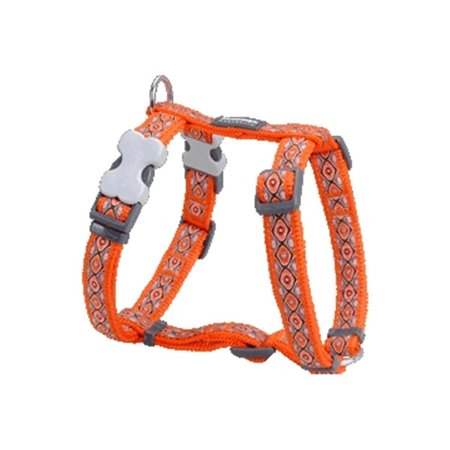 RED DINGO Dog Harness Design Snake Eyes Orange, Medium RE437246